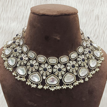 Silver Kundan Necklace